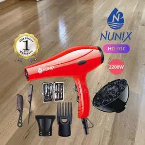 Nunix Hd-01c Blow Dryer– Salon Quality Drying at Home With Accessories