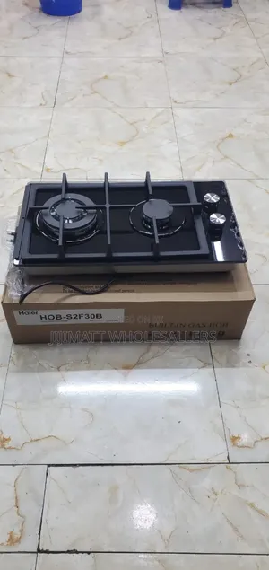 Haier Glass Inbuilt 2 Burner With Wok Burner Hob Cooker