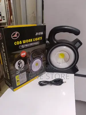 Cob Work Emergency Light Long Range Light Rechargeable With Usb/Solar