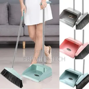 *2 in 1 Flexible Broom and Dustpan Available in ,Green and Grey*