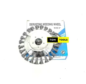 6 Inch Twist Knot Wire Brush Cutter Derusting Weeding Wheel