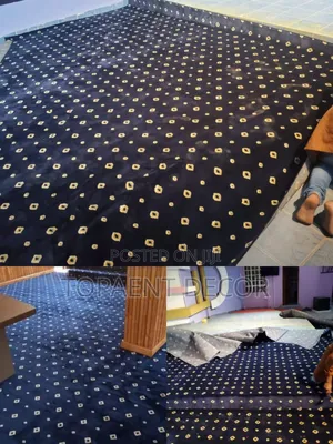 Vip Blue Dotted Church, Office , Houses 10mm Thick Wall to Wall Carpet