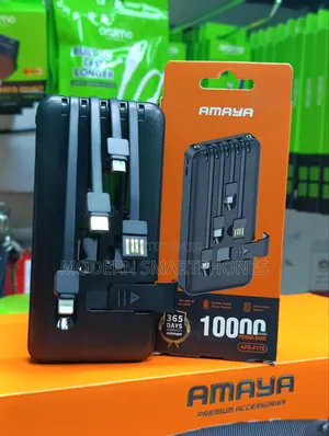 Amaya Apb -P119 10000mah Portable Powerbank With Inbuilt Cable
