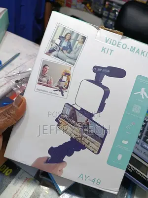 Video Making-Kit With Light and Mini Condenser Microphone