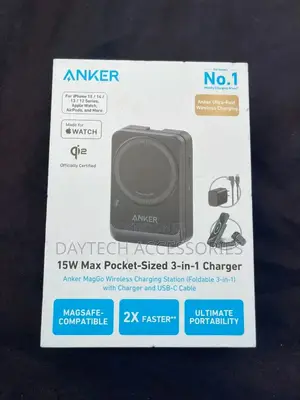 Anker Maggo Wireless Charging Station (Foldable 3-in-1) Power Bank.