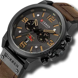 Curren 8314Date Display Quality Leather Strap Quartz Movement