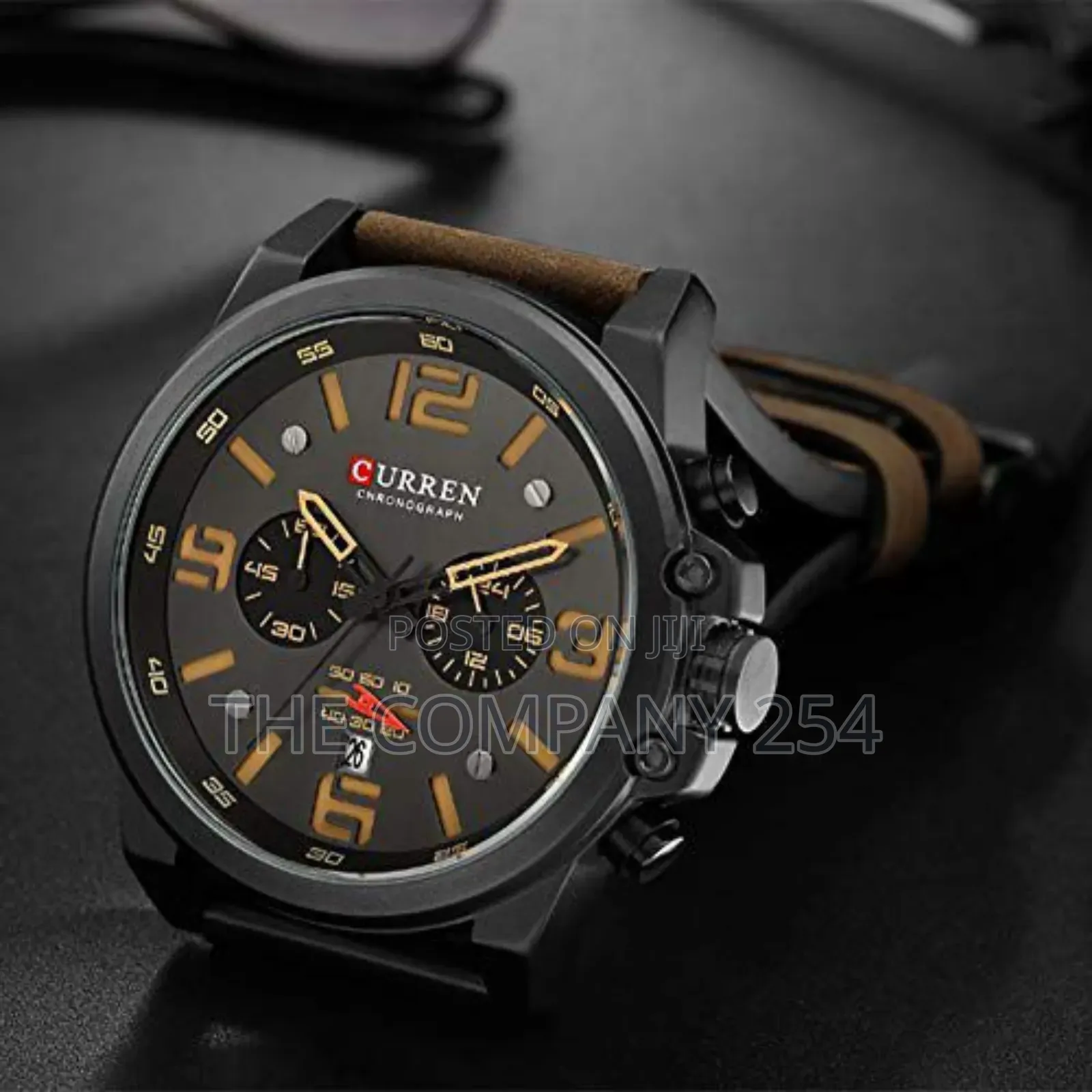 Curren 8314Date Display Quality Leather Strap Quartz Movement