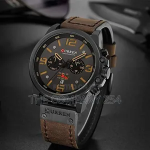 Curren 8314Date Display Quality Leather Strap Quartz Movement