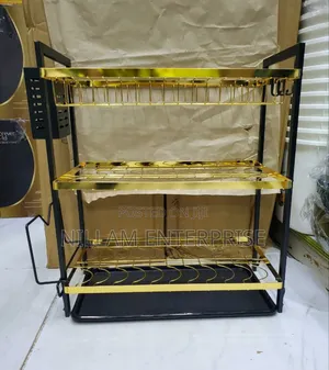 3 Tier Metallic Dish Rack