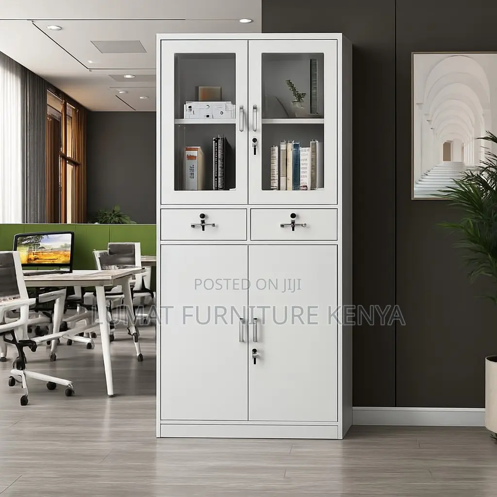 Stylish Half Glass Document Cabinet
