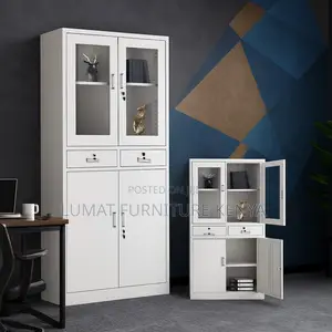 Stylish Half Glass Document Cabinet