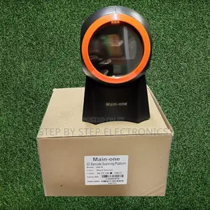 Usb Wired Omnidirectional Hands-Free Barcode Scanner Reader- Round