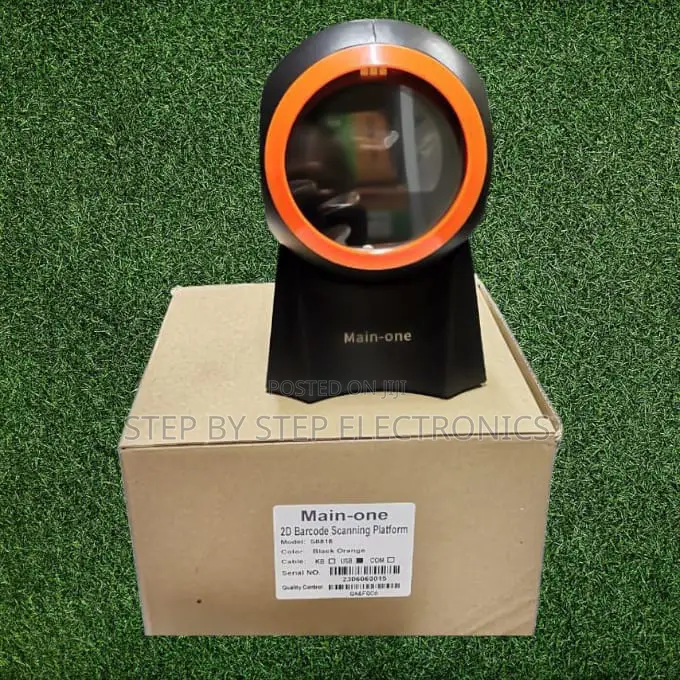 Usb Wired Omnidirectional Hands-Free Barcode Scanner Reader- Round