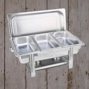Stainless Steel Triple Tray Chafing Dish Buffet Catering Warmer