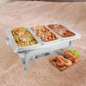 Heavy Duty Triple Tray Stainless Steel Chafing Dish Food Warmer