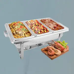 Premium Triple Tray Stainless Steel Chafing Dish Catering Food Warmer