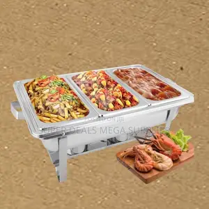 Durable Triple Tray Buffet Chafing Dish Stainless Steel Food Warmer