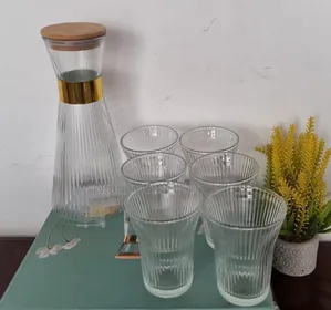 Clear Glass 7pcs Water Set