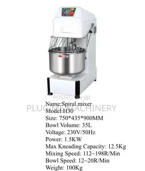 34l Spiral Mixer Machine/ Commercial Spiral Mixer Machine