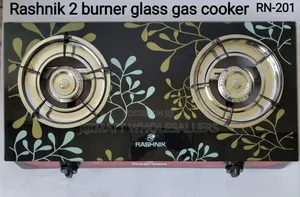 Double Glass Burner Rashnik Gas Stove Cooker