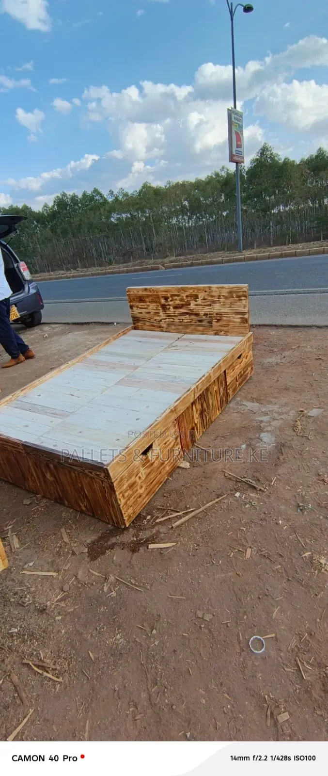Rustic Pine Box Bed