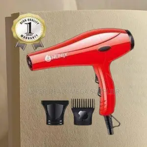 Professional Nunix Hd01 Red Hair Dryer With Cool Shot Function