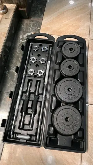 Black Plainted Steel Collar Dumbbells Barvell Set 50kg