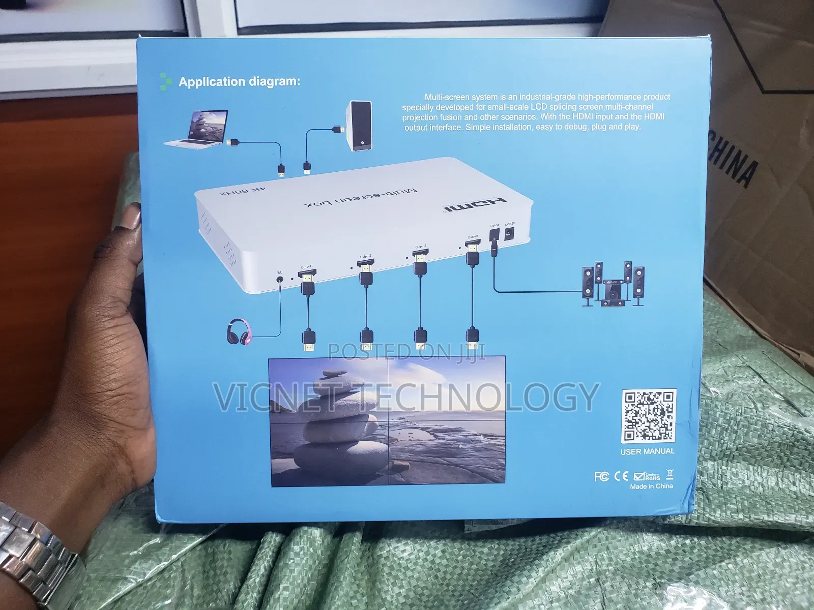 2 × 4 Hdmi Multi Screen Box Splitter