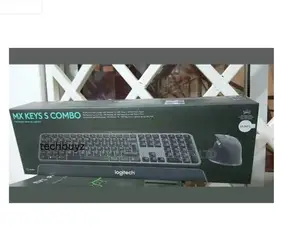 Logitech Mx Keys S Wireless and Bluetooth Keyboard + Palmrest Mouse