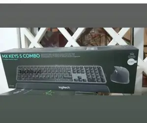 Logitech Mx Keys S Wireless and Bluetooth Keyboard + Palmrest Mouse