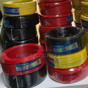 Evin Stable 1.5mm 90m Metres Single Core Electrical Wiring Cable-Red