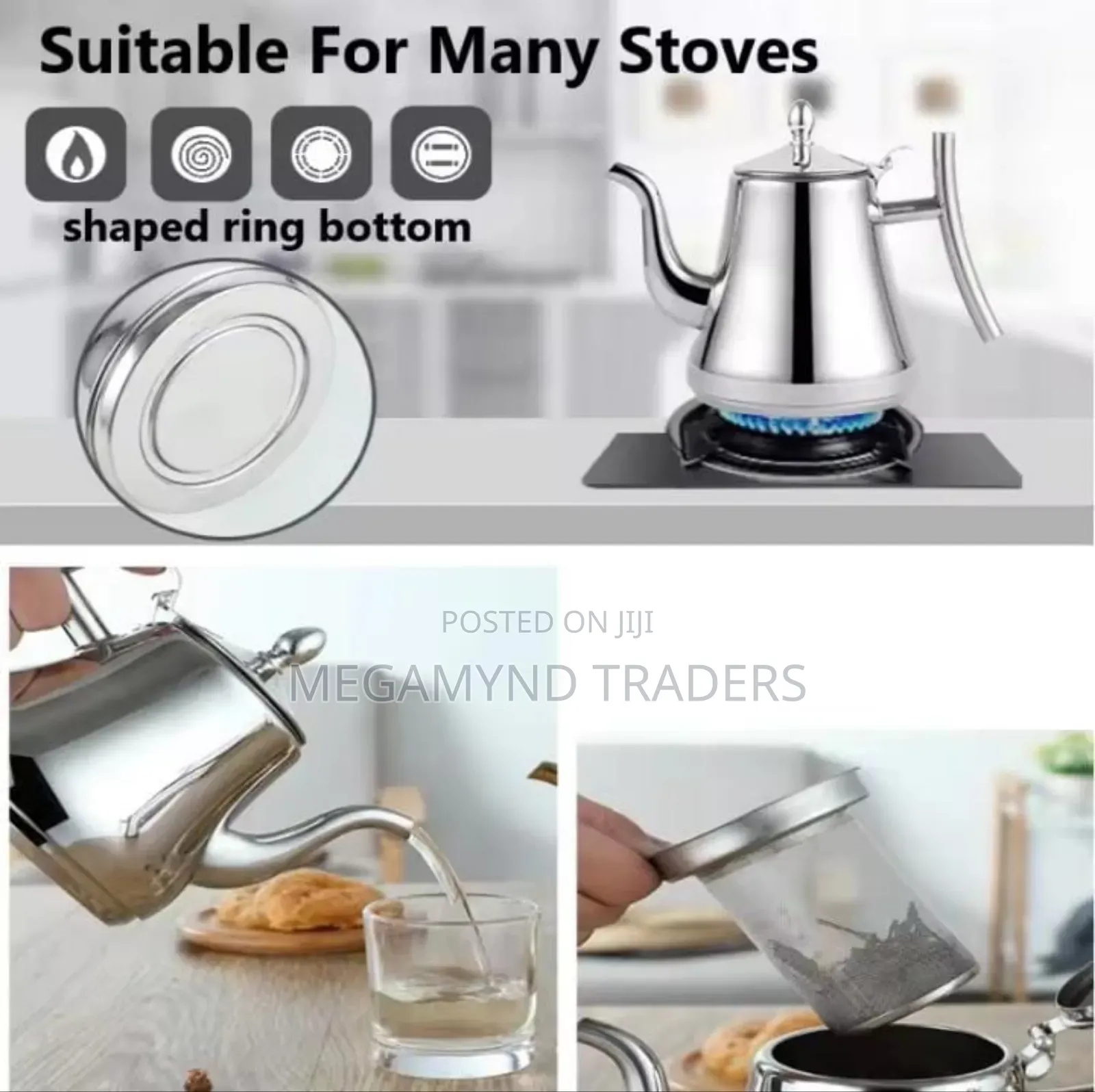 Stainless Steel Tea Kettle With Filter/Coffee Maker