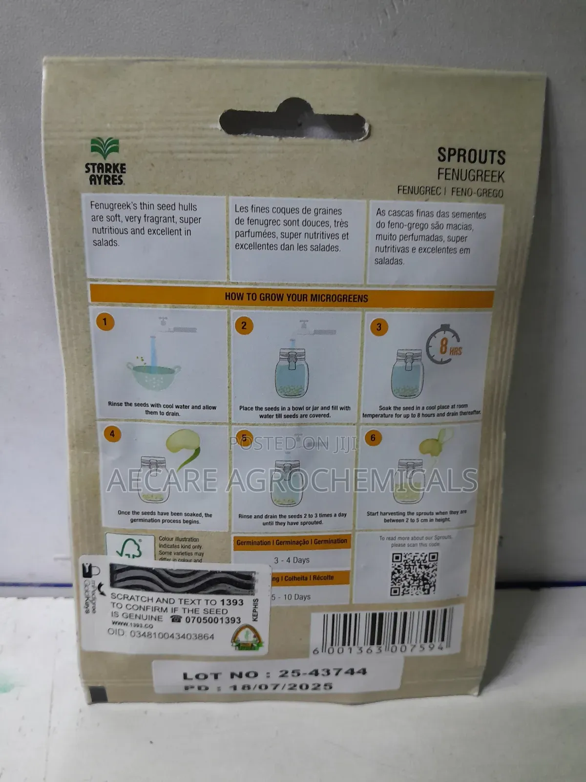 Sprouts Fenugreek Seeds 3 Grams