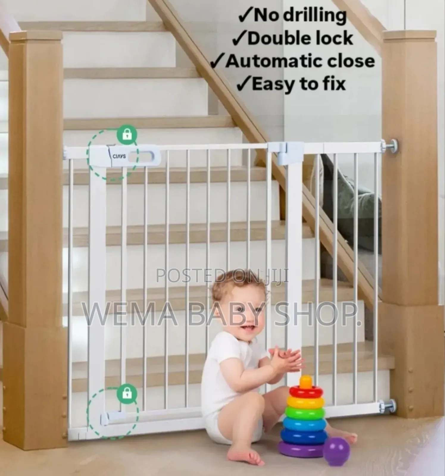 Adjustable Baby/Pet/Kid Safety Security Gate/Stair Barrier Extension