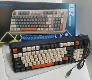 94key Mechanical Gaming Wired Keyboard Mixed Colors Backlit Keyboard