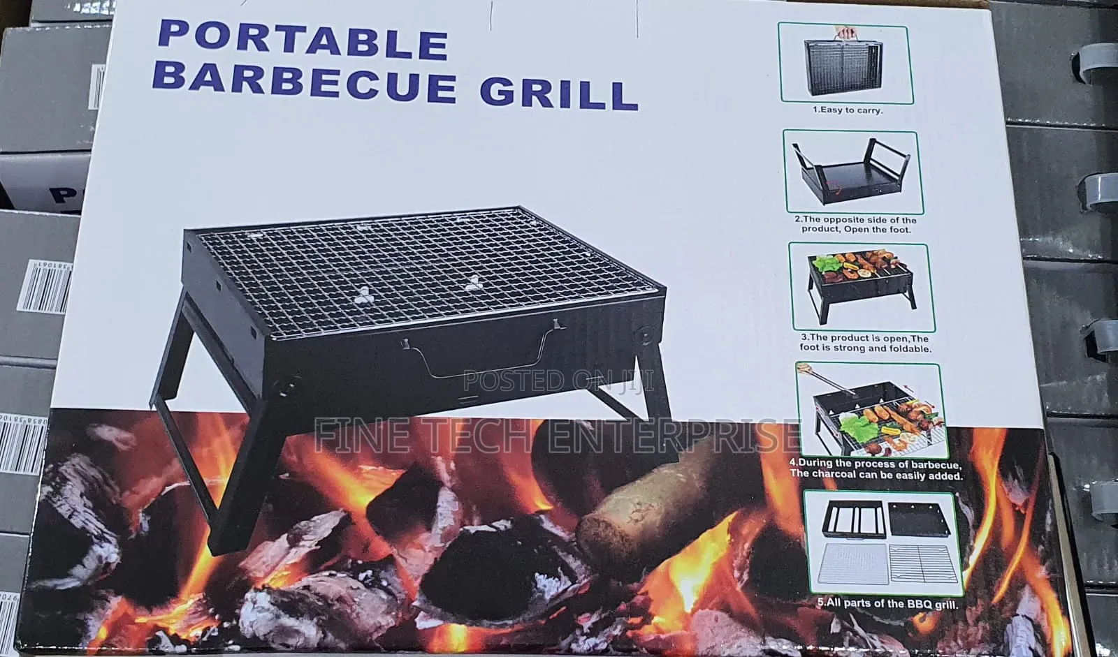 Foldable Portable Barbecue Charcoal Grill