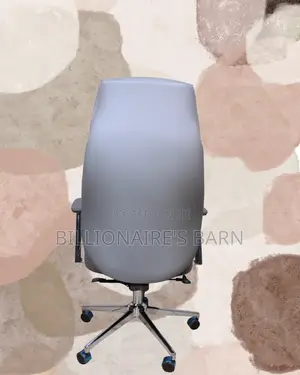 Grey Executive Leather Office Chair (Quiet-Roll) — Fast Seller