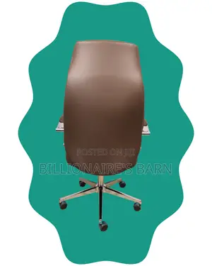 Heavy-Duty Brown Executive Leather Office Chair — All-Day Comfort