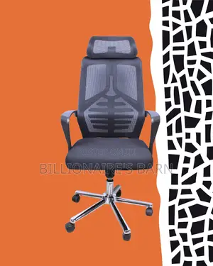 Quiet-roll High Back Mesh Office Chair — Relieves Lower Back Pressure