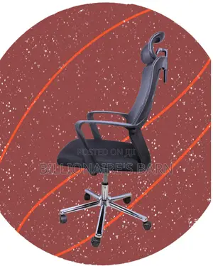 Sleek High Back Mesh Office Chair — Strong Stable Base