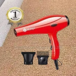 Nunix Hd01 Red Hair Dryer With Air Concentrator and Heat Control