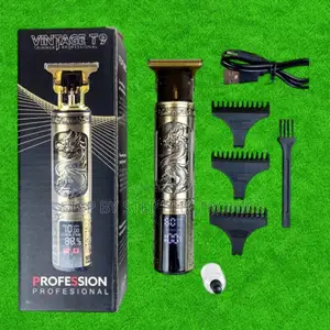 Usb Charging Durable Metal Vintage T9 Dragon Hair Trimmer With Led