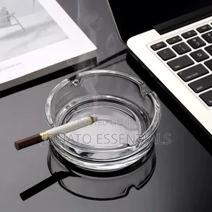 Glass Cigarette Ashtray For Home, Office, Bars. Heavy Duty