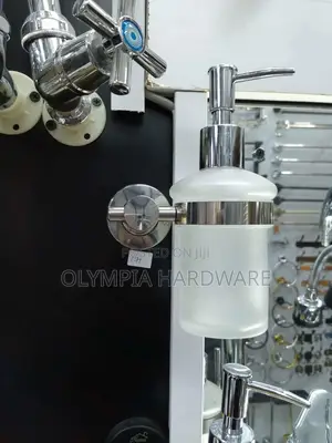Silver Glass Soap Dispenser