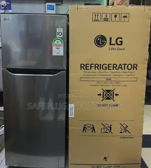 Lg - No Frost Fridge 234 Litres Double Door Top Mounted Freezer Silver