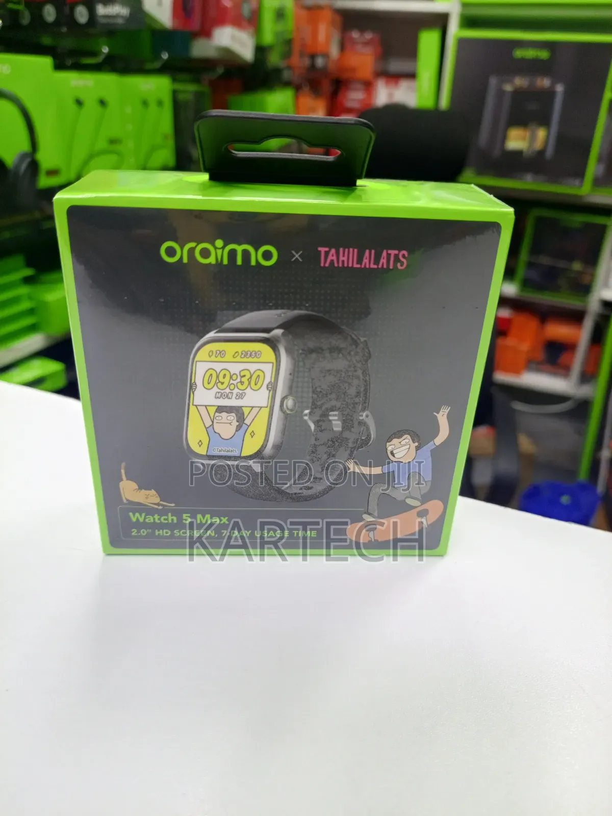 Oraimo Watch 5 Max – 2.01" Hd Display, 7-Day Battery Life