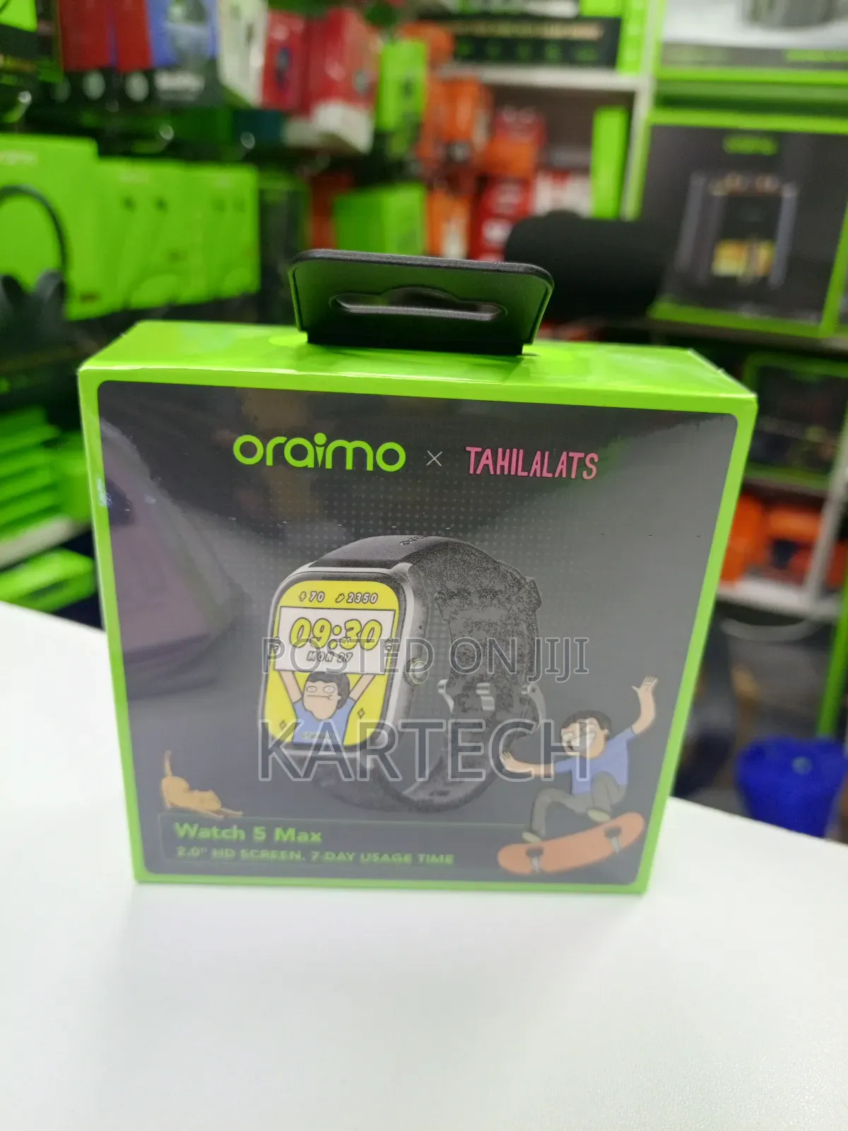 Oraimo Watch 5 Max – 2.01" Hd Display, 7-Day Battery Life