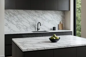 White Cloudy Veins Island Sintered Stones(10.5ft * 5.2ft)