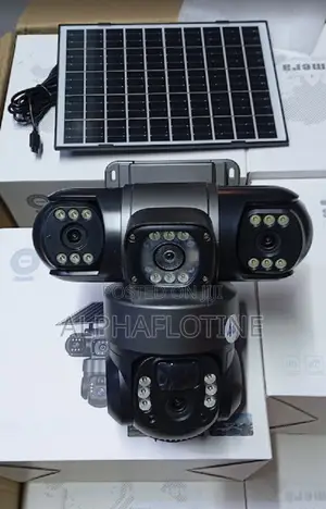 Ideal Outdoor Camera 3-Lens 4g Sim Solar CCTV Camera