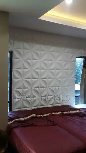 Stylish 3d Wallpanels Matte White Perfect for Bedroo Walls